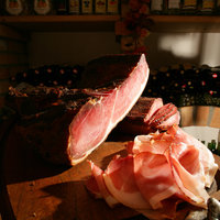 Speck aufgeschnitten